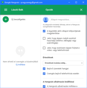 Google Hangouts chrome bővítmény bemutató